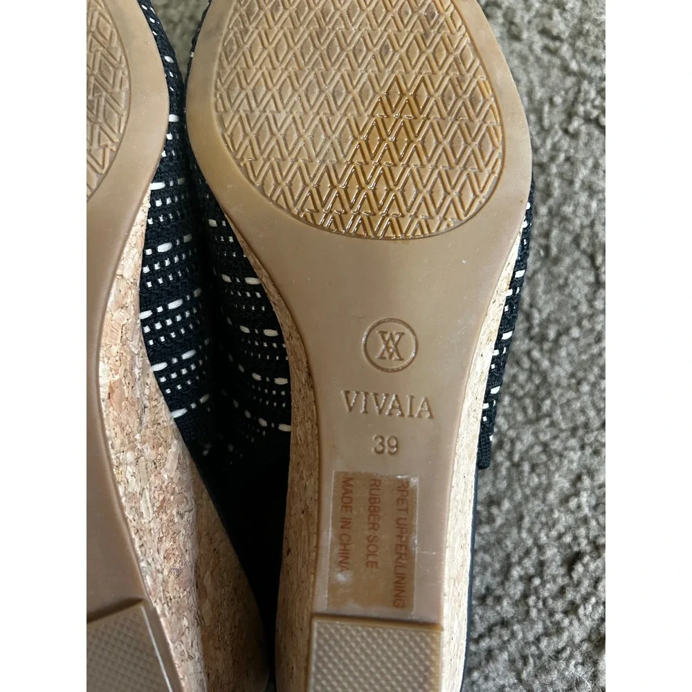 Vivaia Tamia wedge sandal Women Knit Cork Slingback Wedge Sandals Size 39